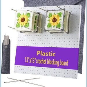13’’Crochet Blocking Board with 20 Pegs (NEW IN BOX)